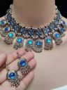 Samridhi DCSilver-Plated Artificial Beaded Jewellery Set...