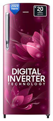Samsung 183 L 3 Star Digital Inverter Direct-Cool Single Door Refrigerator (RR20C1723R8/HL, Blooming Saffron Red, 2023 Model)