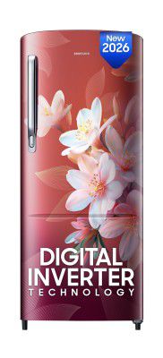 Samsung 183 L, 3 Star, Digital Inverter, Direct-Cool Single Door Refrigerator (RR20H1723WR/HL, Wild Lily Red, Single Touch Defrost, 2026 Model)