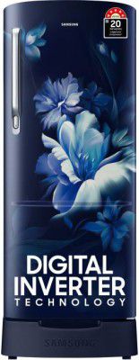 [Extra Rs 3000 Off] SAMSUNG 183 L Direct Cool Single Door 5 Star Refrigerator with Base Drawer with Digital Inverter  (Midnight Blossom Blue, RR20D2825UZ/NL)