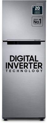 SAMSUNG 236 L Frost Free Double Door 3 Star Refrigerator with Digital Inverter  (Elegant Inox, RT28C3053S8/HL)