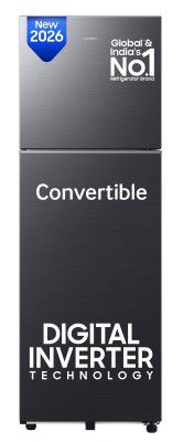 Samsung 256 L, 3 Star, Convertible, Digital Inverter Frost Free Double Door Refrigerator (RT40H30U3FHL)