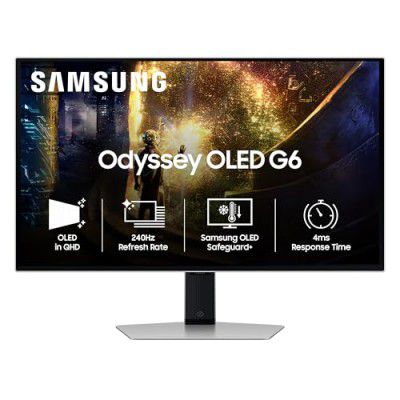 Samsung 27" (67.8 cm) Odyssey G6 OLED 2K Gaming Monitor LS27DG610SWXXL