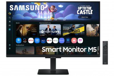 Samsung 27" M5 Smart Monitor with Smart TV Experience | LS27FM500EWXXL|Black