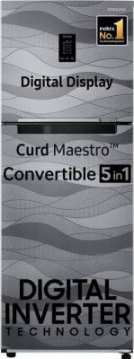 SAMSUNG 291 L Frost Free Double Door 2 Star Convertible Refrigerator Convertible 5-in-1, (Wave Inox, RT34C4622NV/HL)