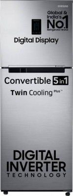 SAMSUNG 301 L Frost Free Double Door 2 Star Convertible Refrigerator  (Elegant Inox, RT34C4522S8/HL)