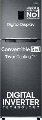 [Extra Rs 7500 Off] SAMSUNG 322 L Frost Free Double Door 2 Star Convertible Refrigerator with Digital Inverter, Convertible 5-in-1 and Display  (Luxe Black, RT37C4512BX/HL)