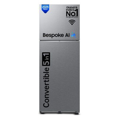 Samsung 330 L, 3 Star, Double Door, WiFi Enabled Bespoke AI Refrigerator (RT34DG5A4DSLHL)