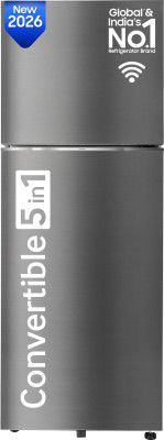 Samsung 350 L Frost Free Double Door 2 Star Refrigerator  with Convertible 5-in-1, Digital Inverter, 2026 Model (ELEGANT INOX, RT38HG5C42S8HL)