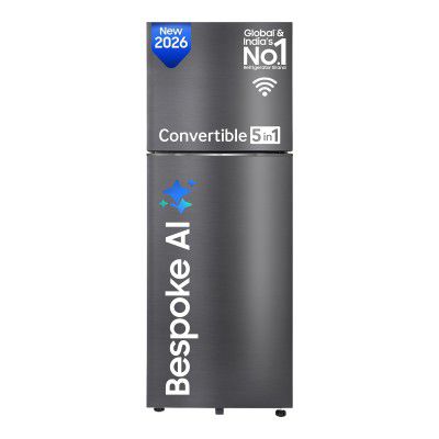 Samsung 396 L, 3 Star, Convertible 5-in-1, Digital Inverter, Frost Free Double Door, Bespoke AI WiFi Refrigerator (RT41HG6A23B1HL)