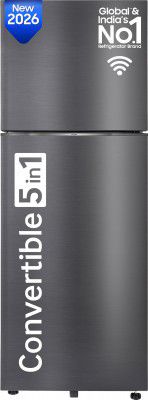 Samsung 396 L Frost Free Double Door 2 Star Refrigerator  with Convertible 5-in-1, Digital Inverter, 2026 Model (BLACK DOI, RT41HG6C42B1HL)