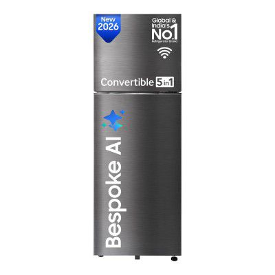 Samsung 467L, 3 Star, Convertible 5-in-1, Refrigerator (RT80H51C3KHL)