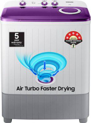 SAMSUNG 6 kg 5 star,Air Turbo Drying Semi Automatic Top Load Washing Machine White, Grey, Purple  (WT60R2000LL/TL)