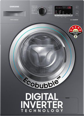 Samsung 7 kg 5 star, EcoBubble Technology, Hygiene Steam Digital Inverter Fully Automatic Front Load with In-built Heater Grey (WW70R22EK0X/TL)