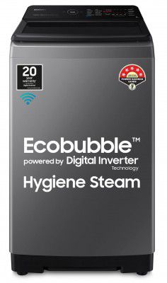 Samsung 8 Kg 5 star Ecobubble Wi-Fi Inverter Fully Automatic Top Load Washing Machine (WA80BG4582BDTL)