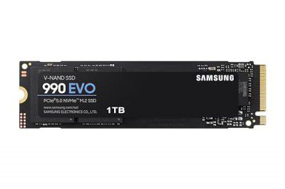 Samsung 990 EVO SSD 1TB, PCIe 5.0 x2 M.2 2280, Speeds Up-to 5,000MB/s, Upgrade Storage, HMB Technology and Intelligent Turbowrite MZ-V9E1T0BW, Black