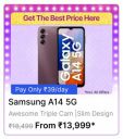 Samsung A14 5G @ ₹13,999/- During Big Billion Days Sale...