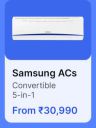 Samsung ACs from Rs.30990 in Flipkart Big Billion Days Sale....
