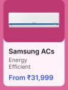 Samsung ACs from ₹31999 in Flipkart Big Billion Days Sale....
