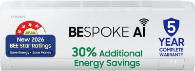 Samsung Bespoke AI 2026 Model 1.5 ton 4 Star Split Inverter | 5 Step Convertible AC (AR50H18D14HNNA,,AR50H18D14HXNA, White)