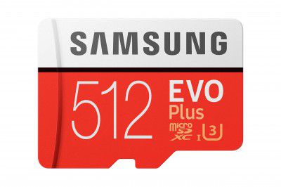 Samsung EVO Plus 512GB microSDXC UHS-I U3 100MB/s Full HD & 4K UHD Memory Card with Adapter (MB-MC512HA)