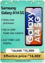 Samsung Galaxy A14 5G @ ₹14,499/- During Big Billion Days Sale...