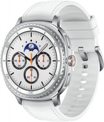 Samsung Galaxy Watch8 Classic (46mm Bluetooth) (White Strap, Large)