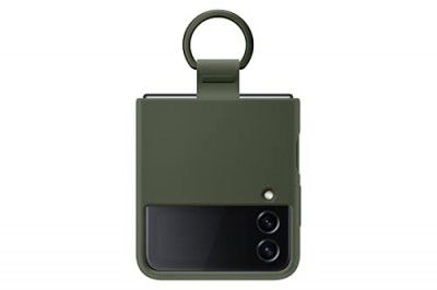 Samsung Galxy Z Flip4 Silicone Cover with Ring, Khaki