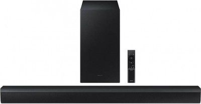 SAMSUNG HW-C45E/XL, Dolby Digital with Wireless Subwoofer, Poweroutput 300 W Bluetooth Soundbar (Black, 2.1 Channel)