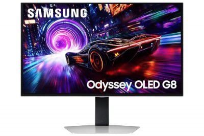 Samsung Odyssey QD-OLED G8 27-inch 4K 3840 x 2160 Glare Free Gaming Flat Monitor (LS27FG810SWXXL)