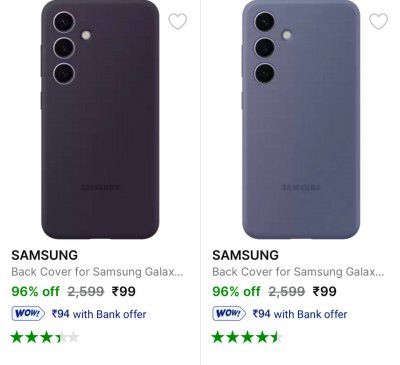 Upto 91% OFF - Samsung Plain Cases & Covers