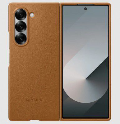 SAMSUNG Soft Back Cover for SAMSUNG Galaxy Z Fold6 (Kindsuit, Tan)