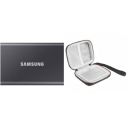 Samsung T7 2TB Up to 1,050MB/s USB 3.2 Gen 2 (10Gbps, Type-C) External Solid State Drive (Portable SSD) Grey(MU-PC2T0T) & Cover...