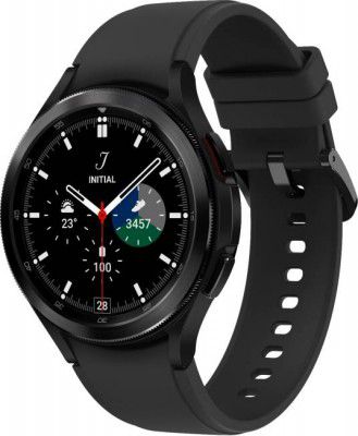 SAMSUNG Watch 4 Classic LTE 46mm Super AMOLED LTE Calling with Body Composition Tracking (Black Strap, Free Size)