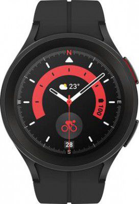 Samsung Watch 5 AMOLED display LTE callingwith advanced GPS tracking (Black Titanium Strap)