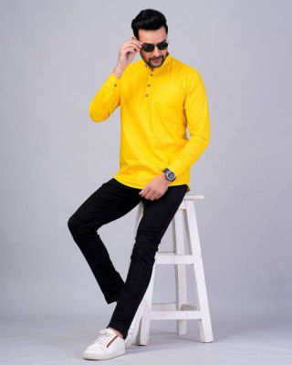 Samuniqueman  Men Regular Fit Solid Casual Shirt