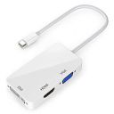 SAMZHE Thunderbolt Mini DisplayPort DP to HDMI VGA DVI Adapter Cable (White) (MST-1025)...