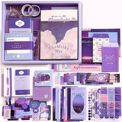 SANCORP 346pcs Journal Supplies Kit Vintage Scrapbook Stickers Pack for Art Journaling Theme, Scrapbook Kit (DIY)