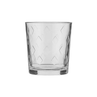 SAND DUNE Prisma Whiskey Glass Set of 6, 285ml Crystal Whiskey Glasses Thick Bottom Bourbon Glasses