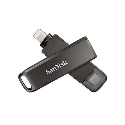 SanDisk 64GB iXpand Flash Drive Luxe for iPhone, Type-C Android Phone & Other Devices (SDIX70N-064G-GN6NN)