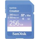SanDisk Creator SD UHS-II Card 256GB, Read speeds up to 280MB/s, Write speeds up to 150MB/s, 4K UHD/6K Video, V60,...