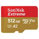 SanDisk Extreme 512GB microSDXC UHS-I, 190MB/s Read, 130MB/s Write Memory Card for 4K Video on Smartphones, Action Cams and Drones...