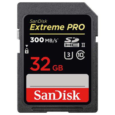 SanDisk Extreme Pro SDHC 32GB Class 10 300MB/s Memory Card