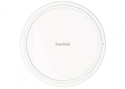 SanDisk Ixpand 15W Wireless Charger for iOS, Android, Earbuds (Qi Certified, Temprature Control Technology, White)