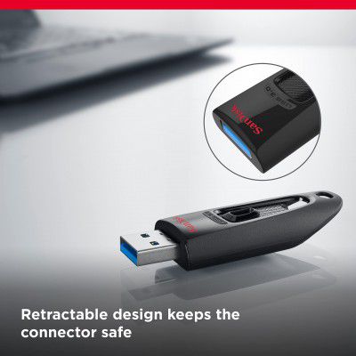 SanDisk Ultra 64GB, USB 3.0, Flash Drive, Upto 130MB/s R, Pendrive, (SDCZ48-064G-I35)