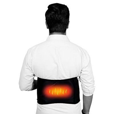 SandPuppy Flash Large - Multipurpose Safe Heating Pad for Back and Shoulder (Black & Orange) | Adjustable Heat Levels