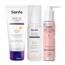 Sanfe Body Acne & Depigmentation Kit | 6 In 1 Glo Boost Cream | 3 In 1 Privy Lightening Serum | Acne Clearing Lotion | Glowing Body Skin & Sensitive Areas | Anti-acne Formula...