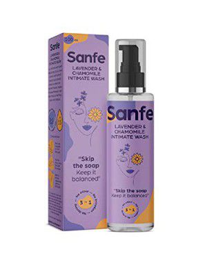 Sanfe Natural Intimate Wash, 3 In 1 - No Odour, No Itching, No Irritation| Dermatologically Tested | Chemical Free