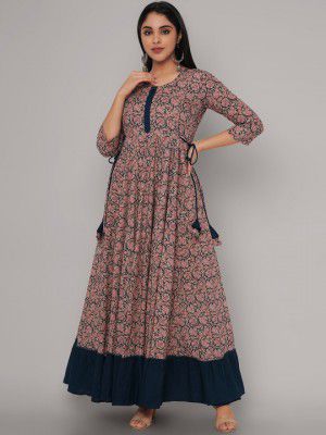 Sanganeri KurtiEthnic Motifs Printed Anarkali Kurta