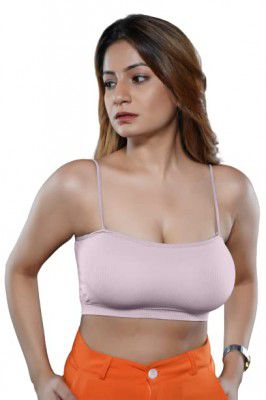 SANGANI, Womens Stretch Cotton, & Rayon Padded Non-Wired Fashionable, Sports and Every Days Bra (Pack of 1). Multicolour